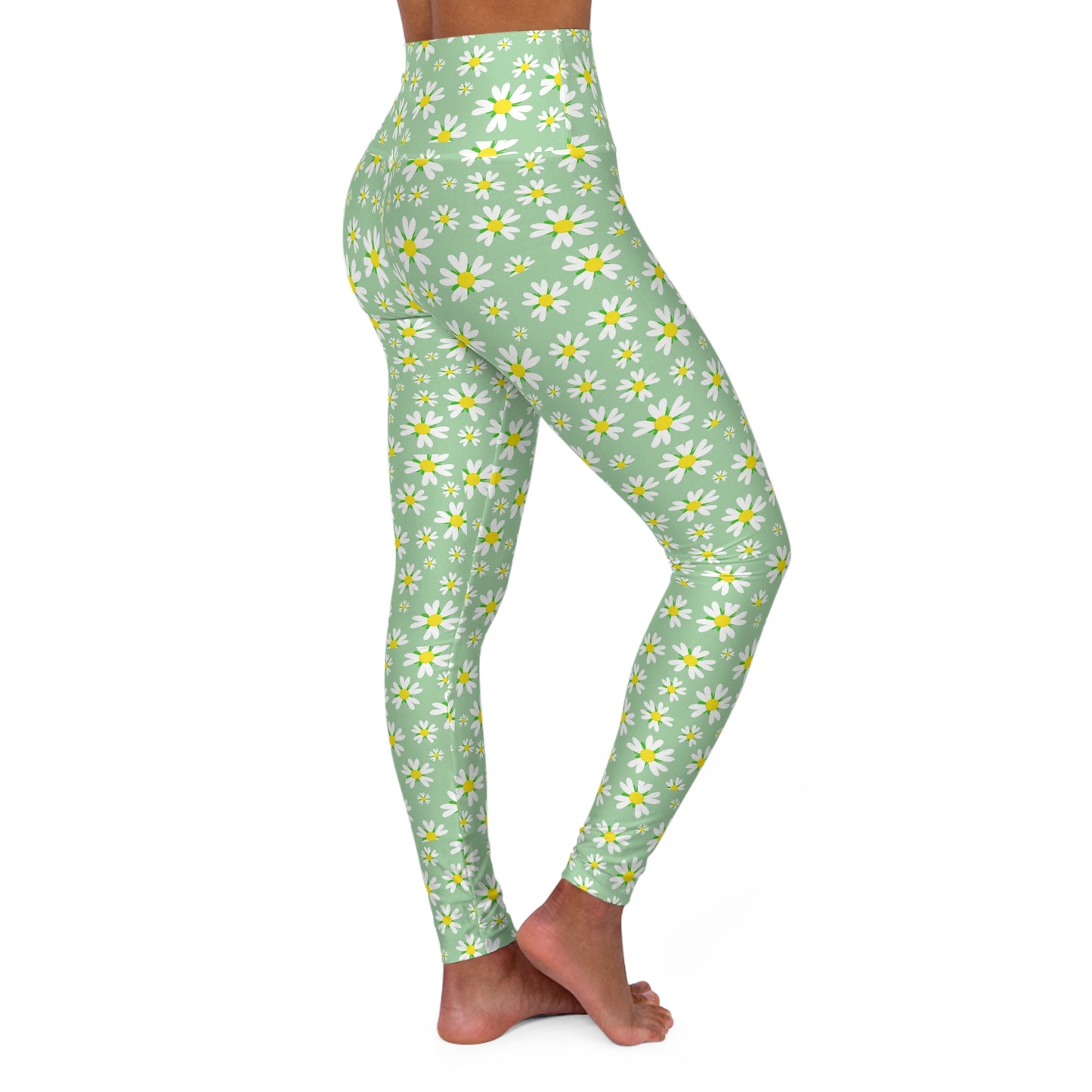 Floral High Waisted Yoga Leggings, Comfortable Activewear, Fitness Leggings, Yoga Pants, Gift for Her, Spring Fashion