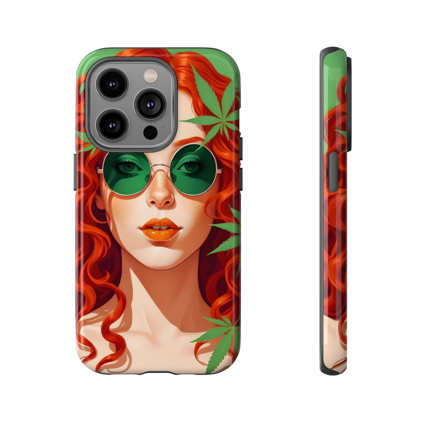 Vibrant Phone Case with Retro Greenery Design, Trendy Case for Casual Look, Gift for Her, Summer Vibes, Unique Phone Accessory