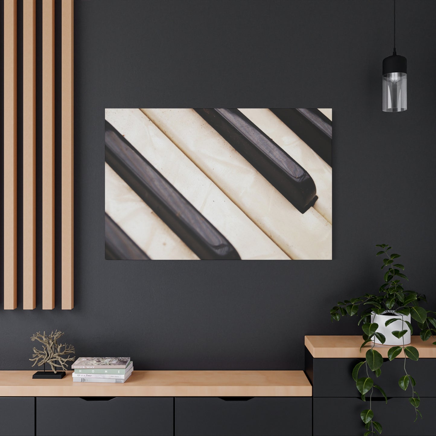 Piano Keys Canvas Wall Art, Music Decor for Home, Perfect Gift for Musicians or Music Lovers