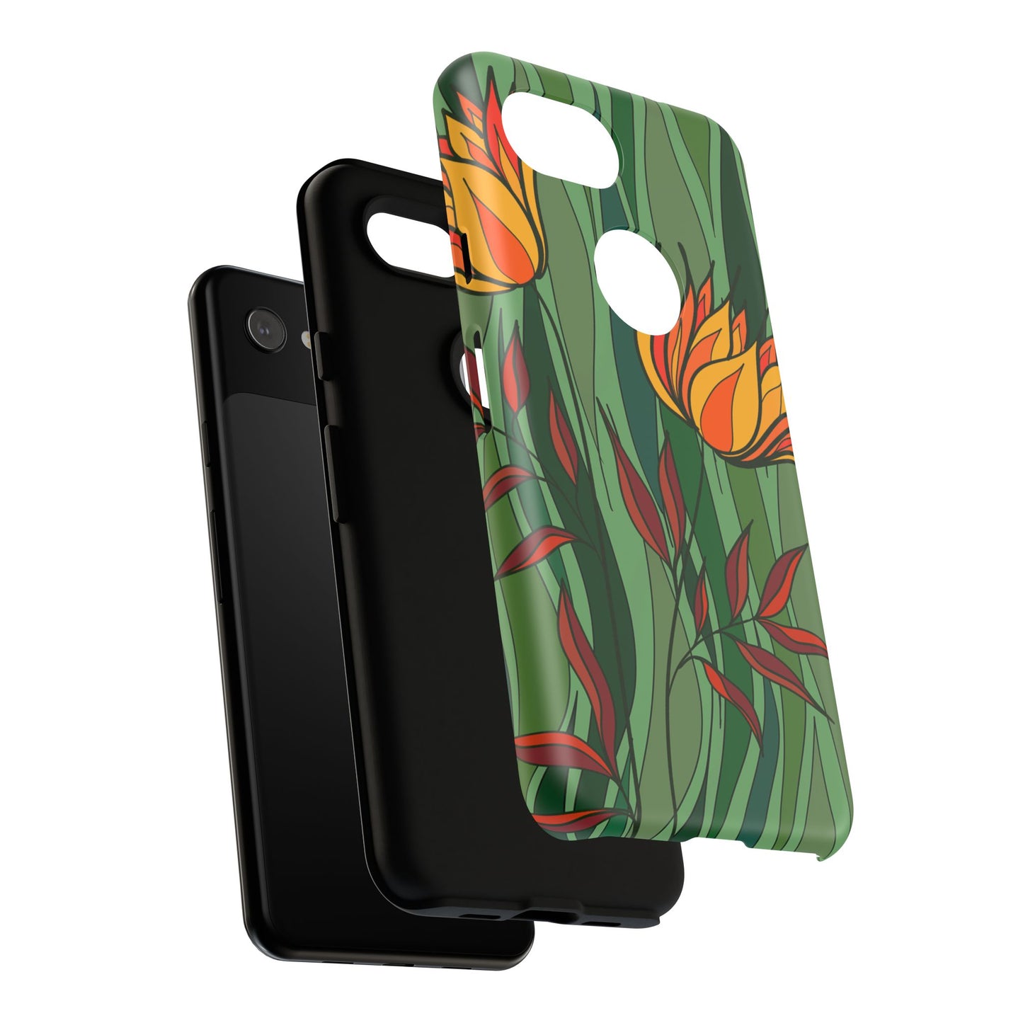 Vibrant Floral Phone Case, Nature-Inspired Tough Case, Eco-Friendly Cover, Unique Gift for Nature Lovers, Spring Decor