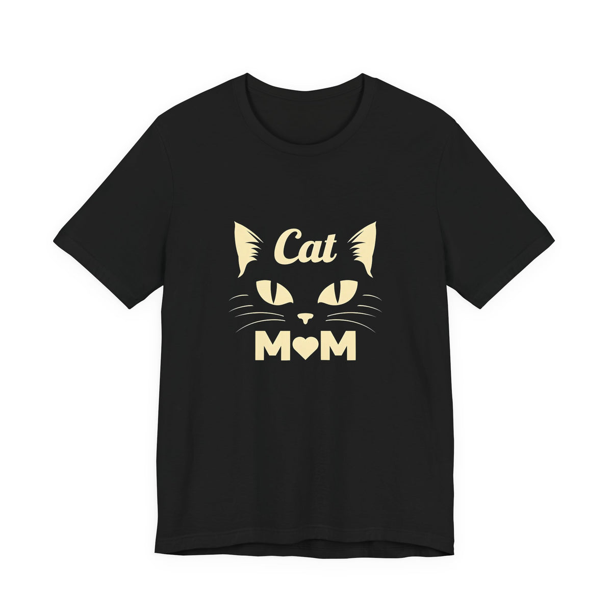 Cat Mom T-Shirt — Cute Cat Face Graphic Tee for Cat Lovers