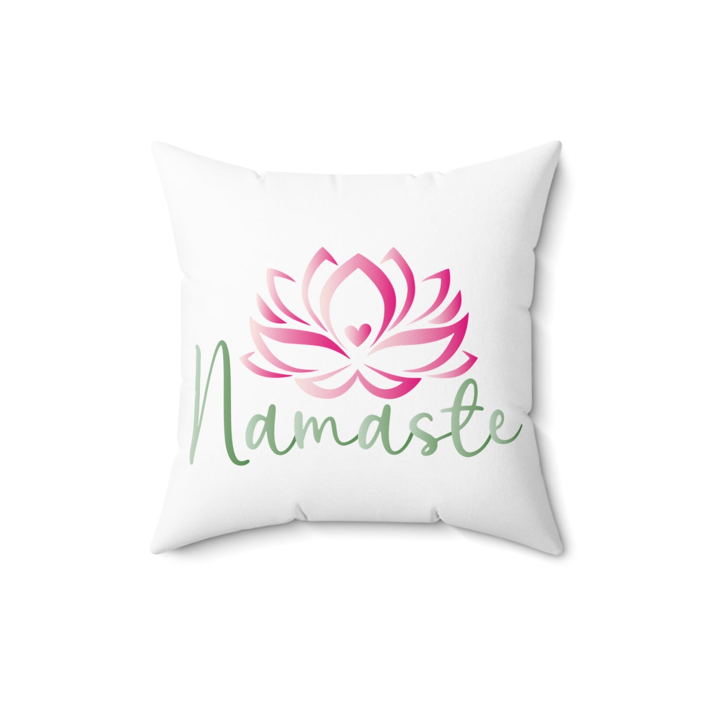 Namaste-Inspired Spun Polyester Square Pillow | Meditation Decor, Yoga Gift, Relaxation Cushion, Home Serenity, Mindfulness Accent