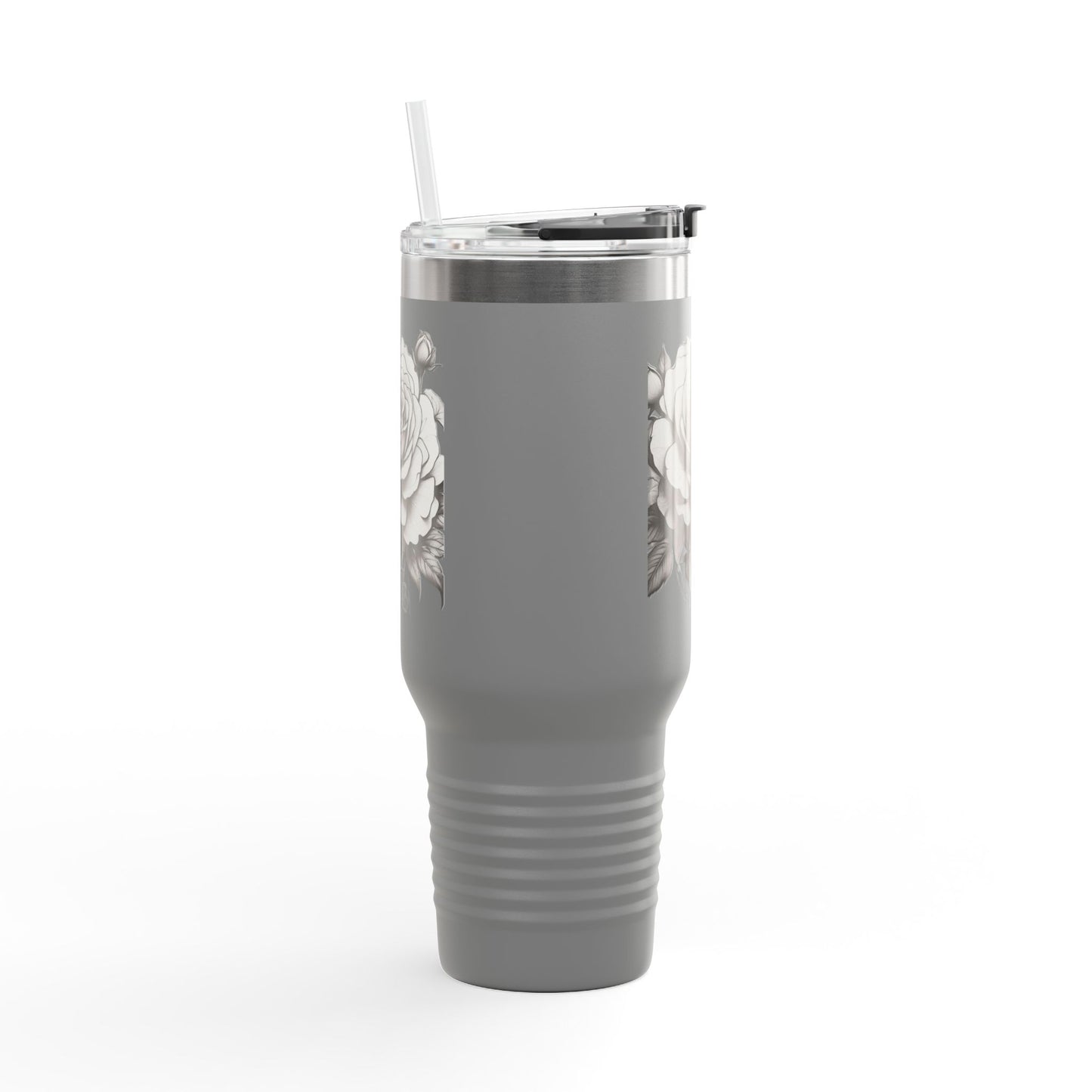 Stylish Insulated Travel Mug with Floral Design, 40oz Coffee Cup, Perfect for Road Trips, Gifts for Her, Eco-Friendly Drinkware