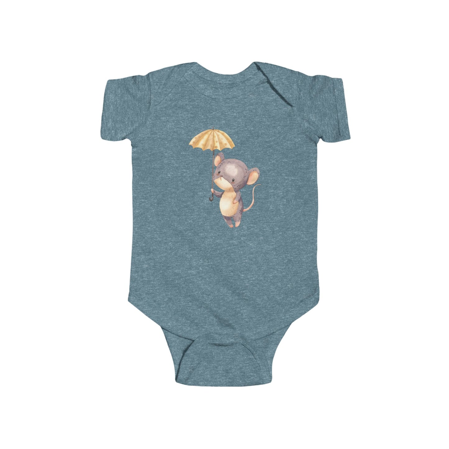 Cute Baby Bodysuit with Adorable Mouse and Umbrella Design, Infant Outfit, Baby Shower Gift, Newborn Clothes, Cute Baby Gift