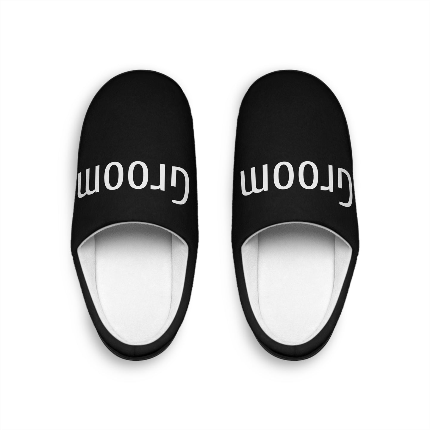 Cozy Men's Indoor Slippers with 'Groom' Design, Comfortable Home Slippers, Perfect Gift for Men, Relaxation Footwear, House Shoes