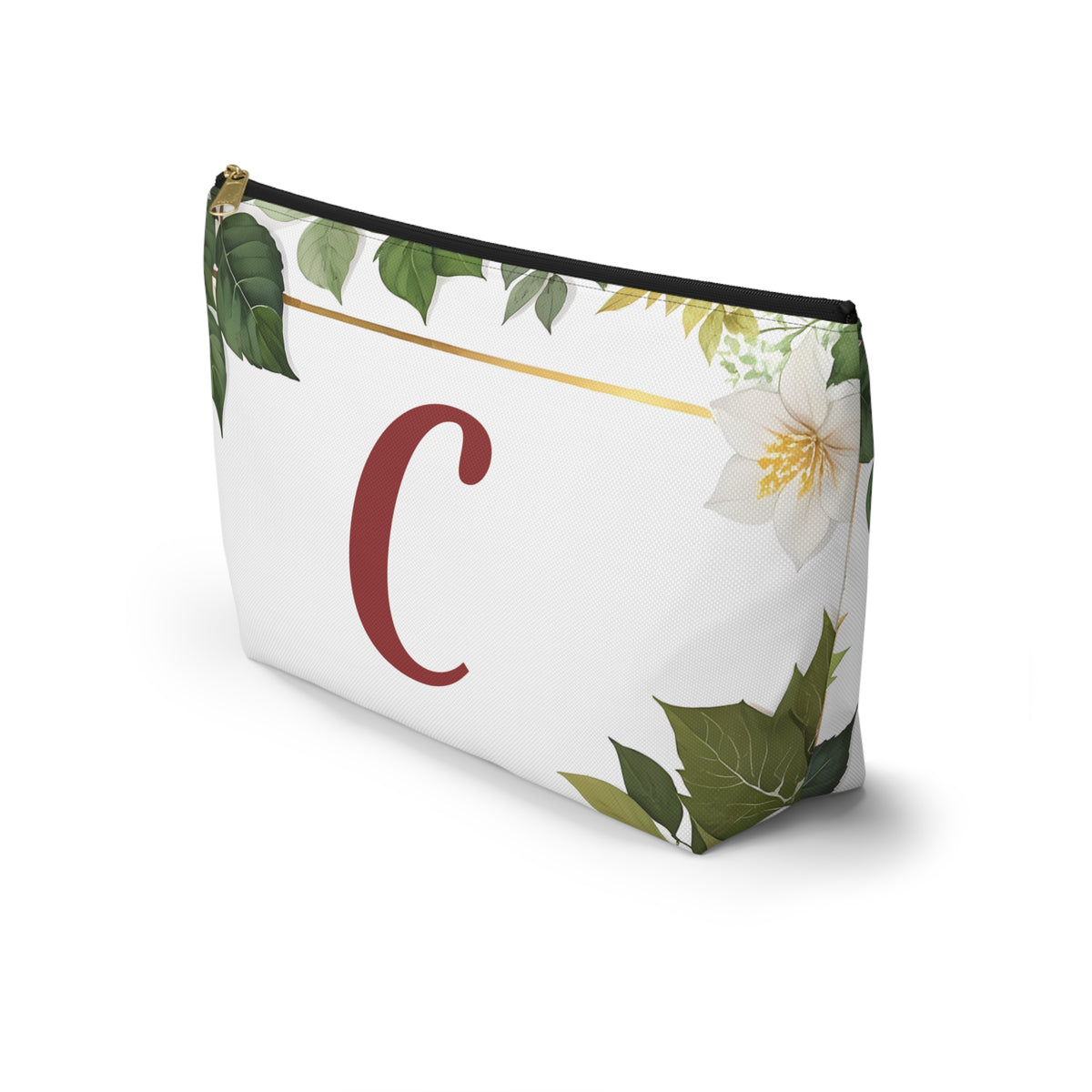 Copy of Personalized Floral Accessory Pouch, Makeup Bag, Gift for Her, Initial Pouch, Travel Organizer, Custom Cosmetic Bag
