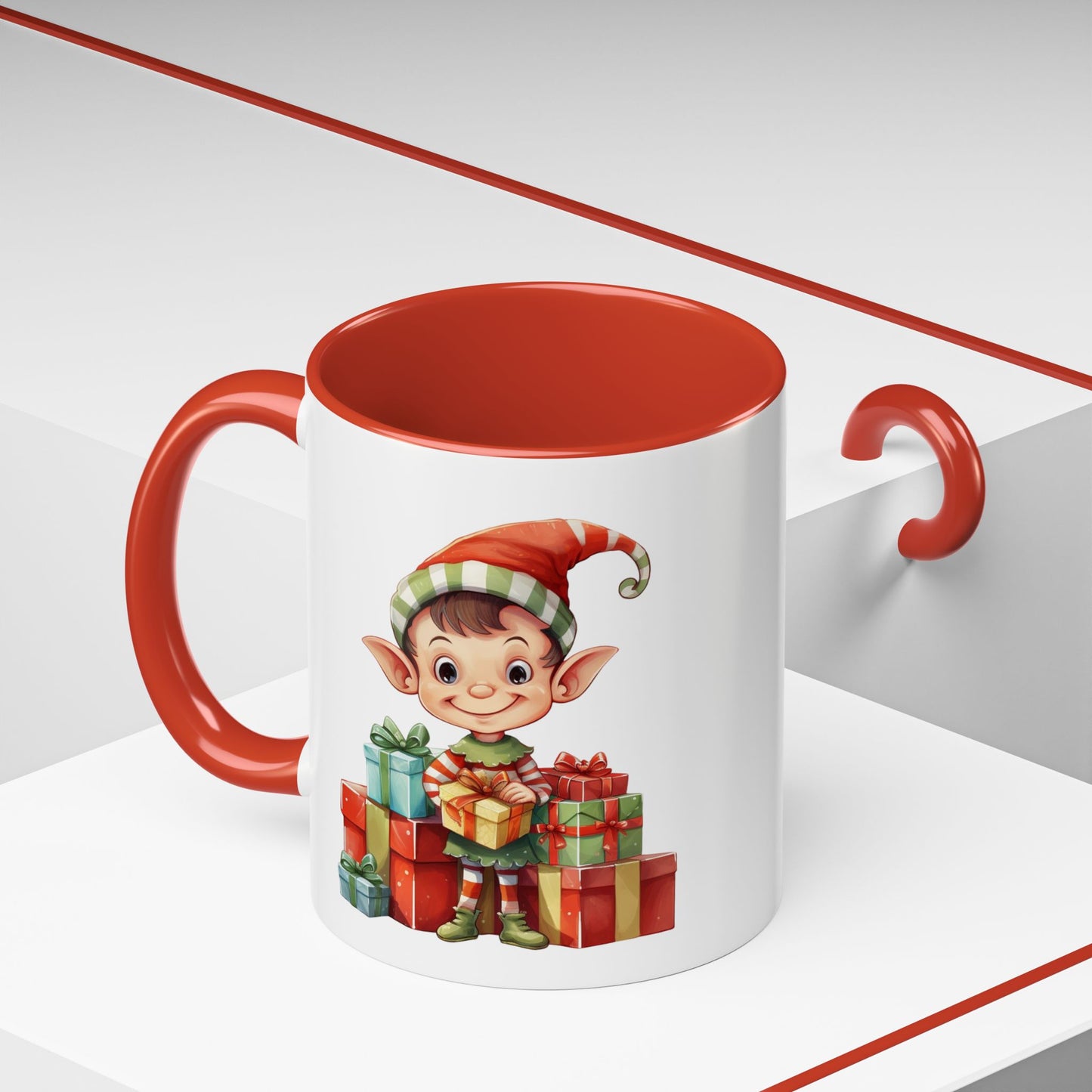 Holiday Elf Coffee Mug - Festive Gift Mug, Christmas Decor, Cute Elf Mug, Coffee Lover Gift, Winter Holiday Drinkware