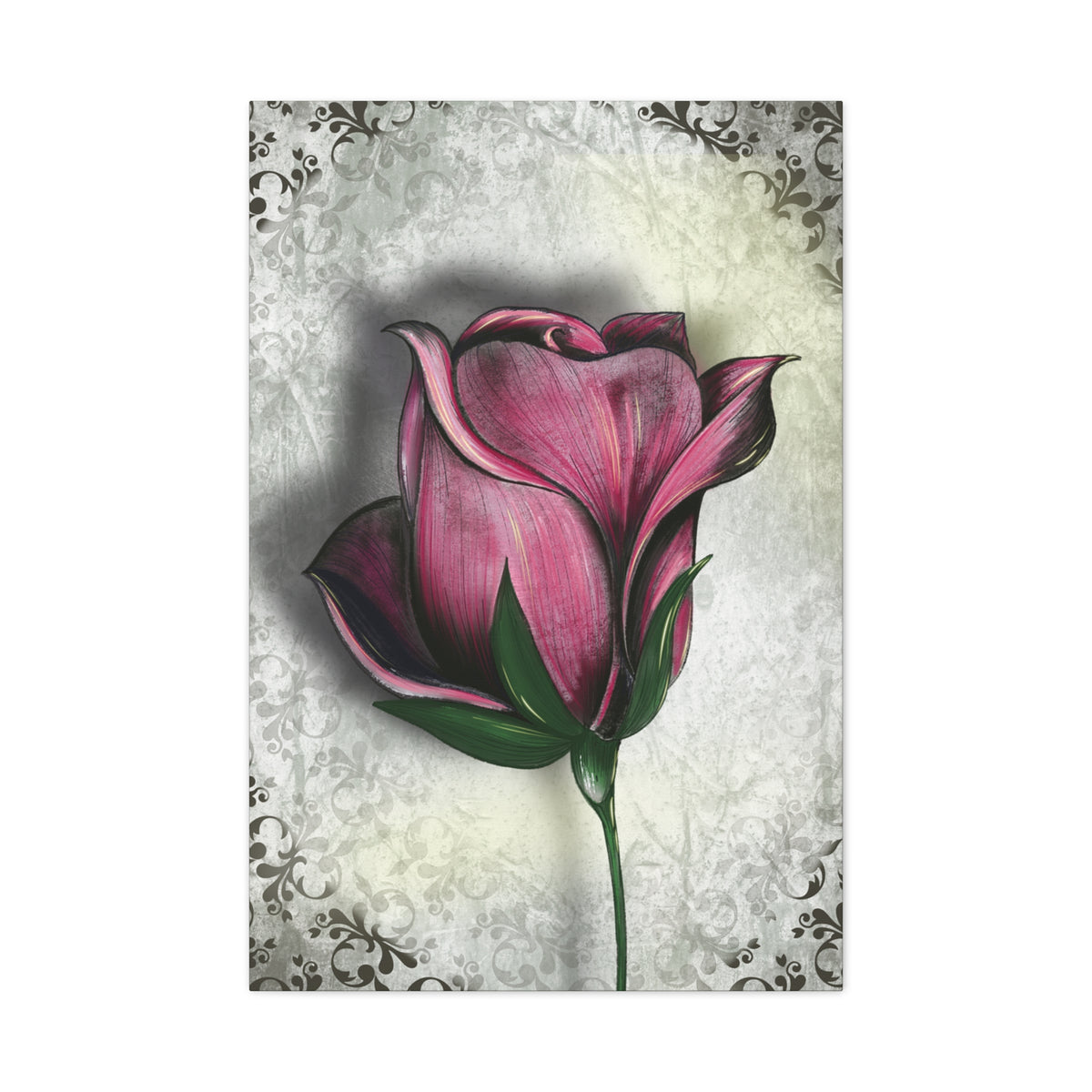 Matte Canvas, Stretched, 1.25" Purple Flowers