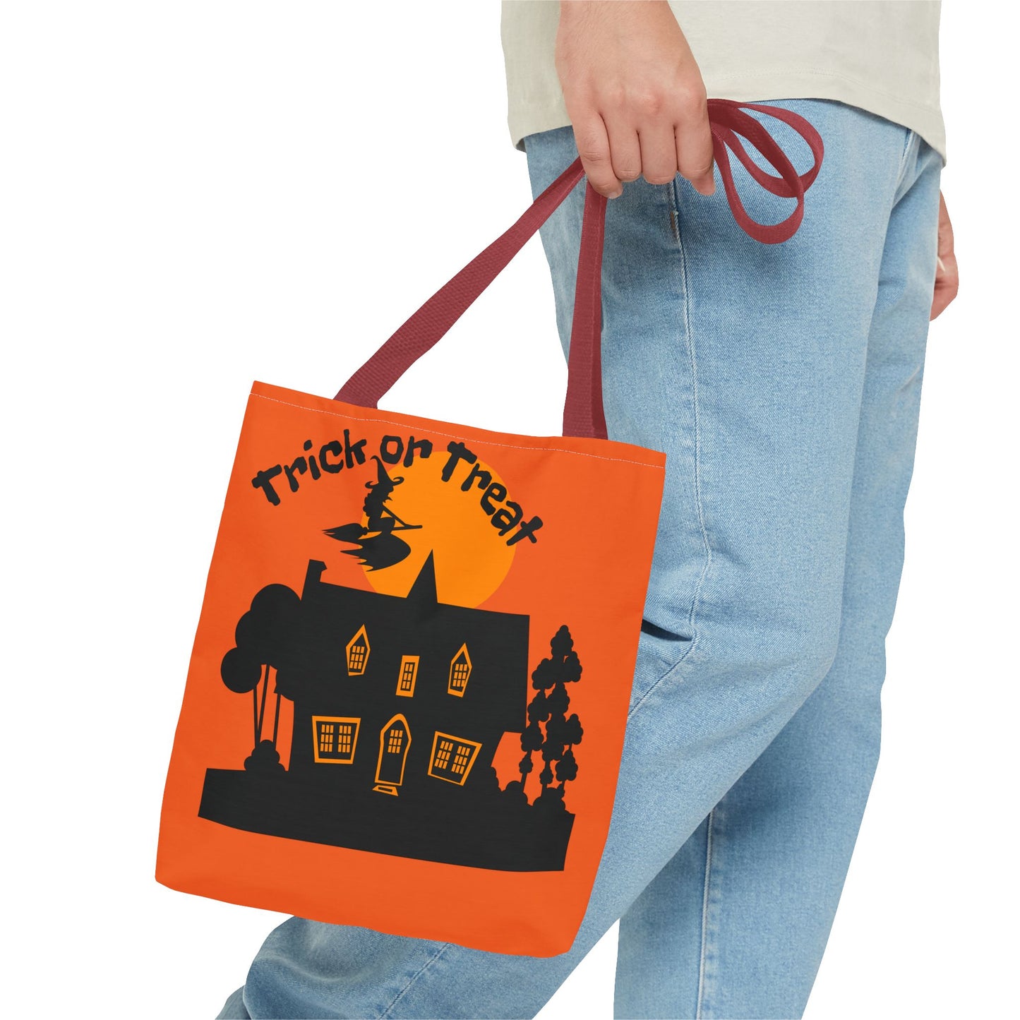 Halloween Tote Bag, Spooky Witch Design, Trick or Treat Bag, Fall Accessory, Seasonal Shopping Bag, Festival Gift