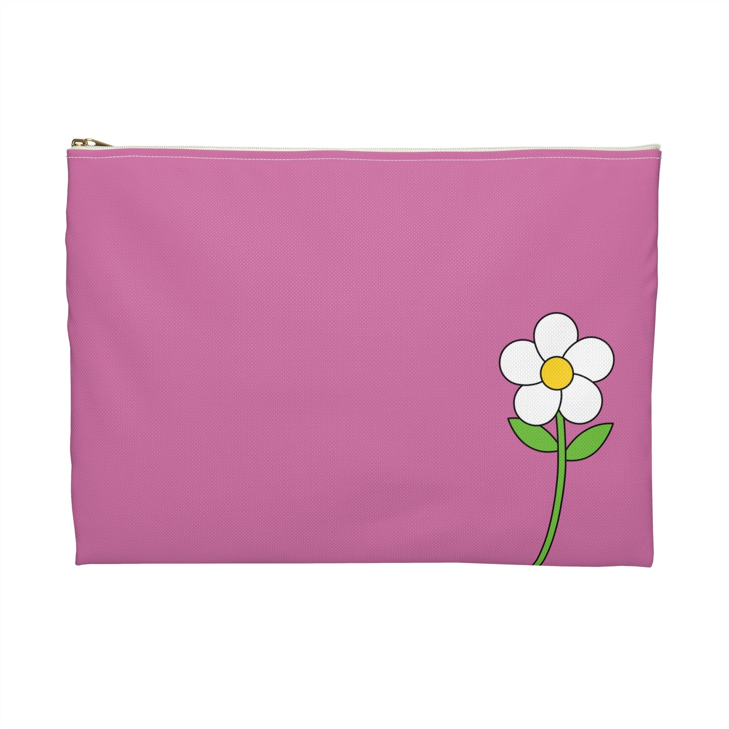Flower Motif Accessory Pouch - Cute Makeup Bag, Travel Organizer, Floral Pencil Case, Gift for Her, Spring Decor