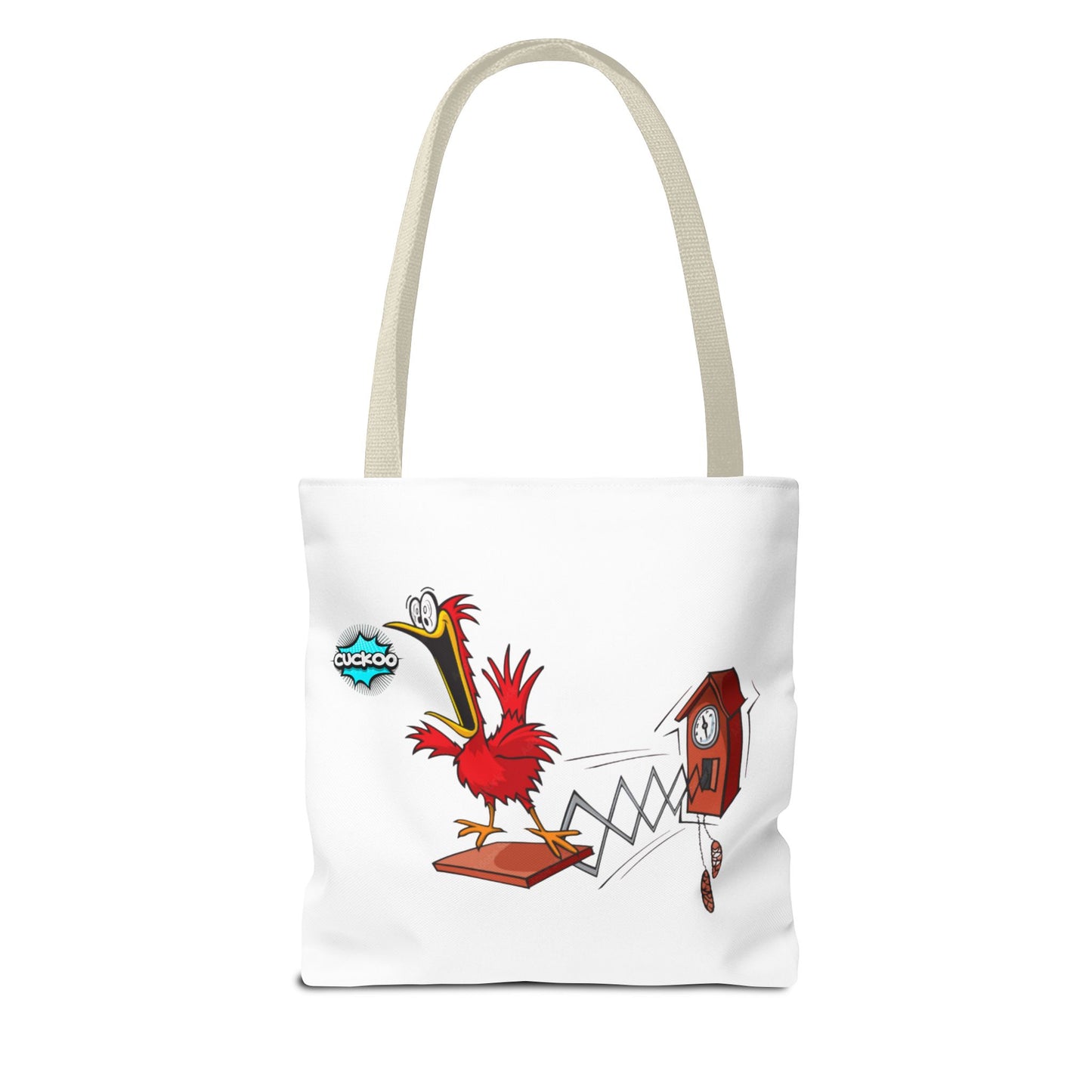 Quirky Cartoon Tote Bag, Funny Gift, Bird Lover's Bag, Everyday Use, Shopping
