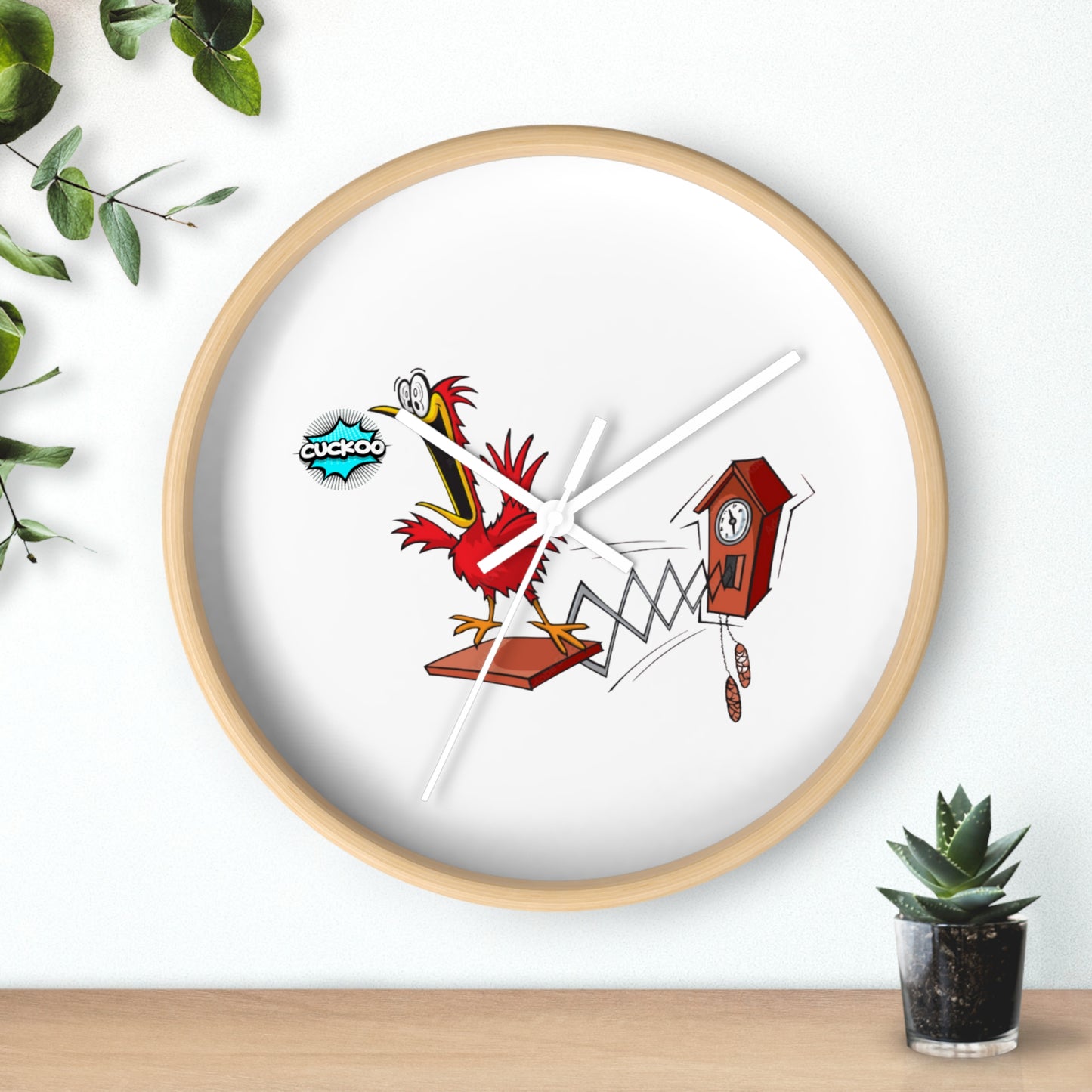 Quirky Rooster Cuckoo Wall Clock, Fun Home Decor