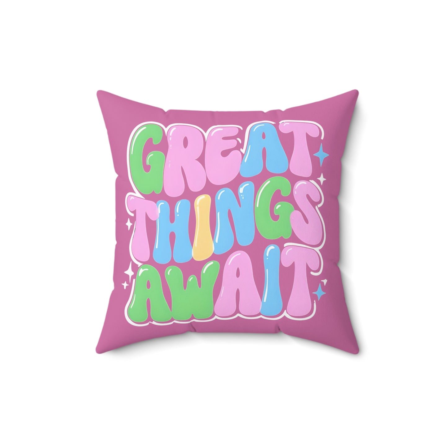 Motivational Accent Pillow Great Things Await