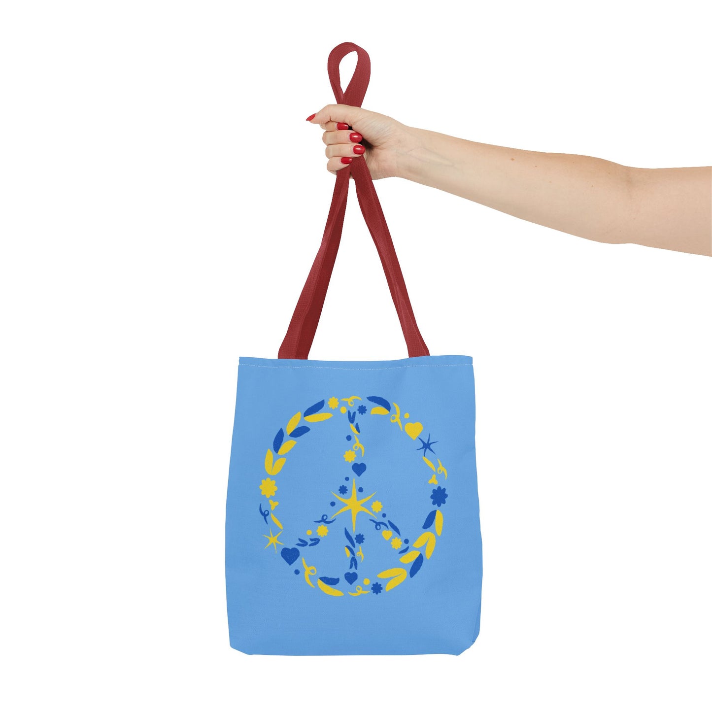 Peaceful Floral Tote Bag, Eco-Friendly Reusable Shopping Bag, Gift for Peaceful Souls, Summer Vibes, Boho Style Bag