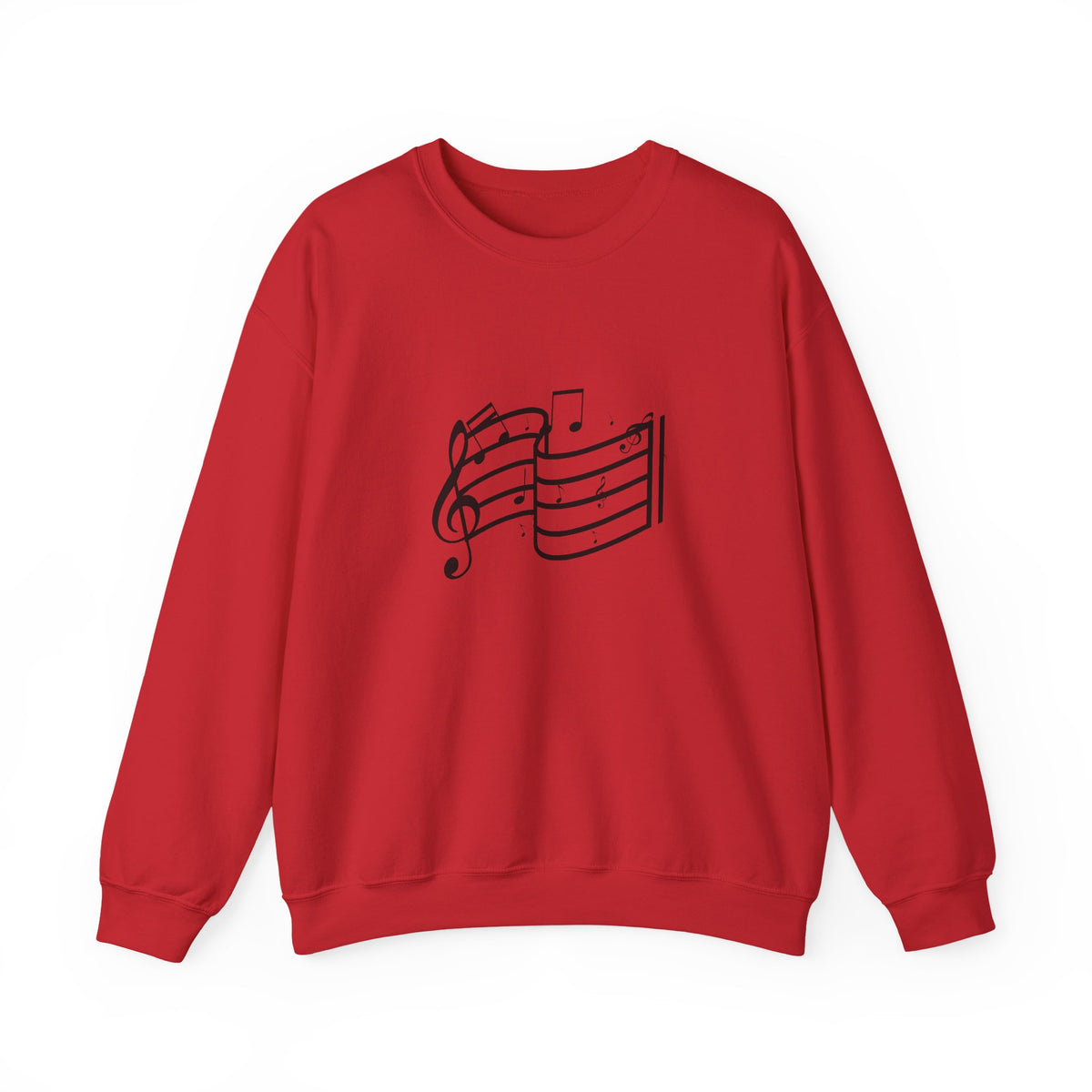 Music Notes Crewneck Sweatshirt – Minimal Sheet Music Design