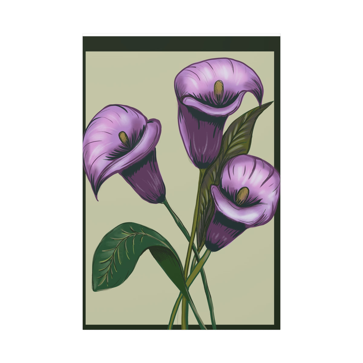 Copy of Matte Canvas, Stretched, 1.25" Purple Flowers