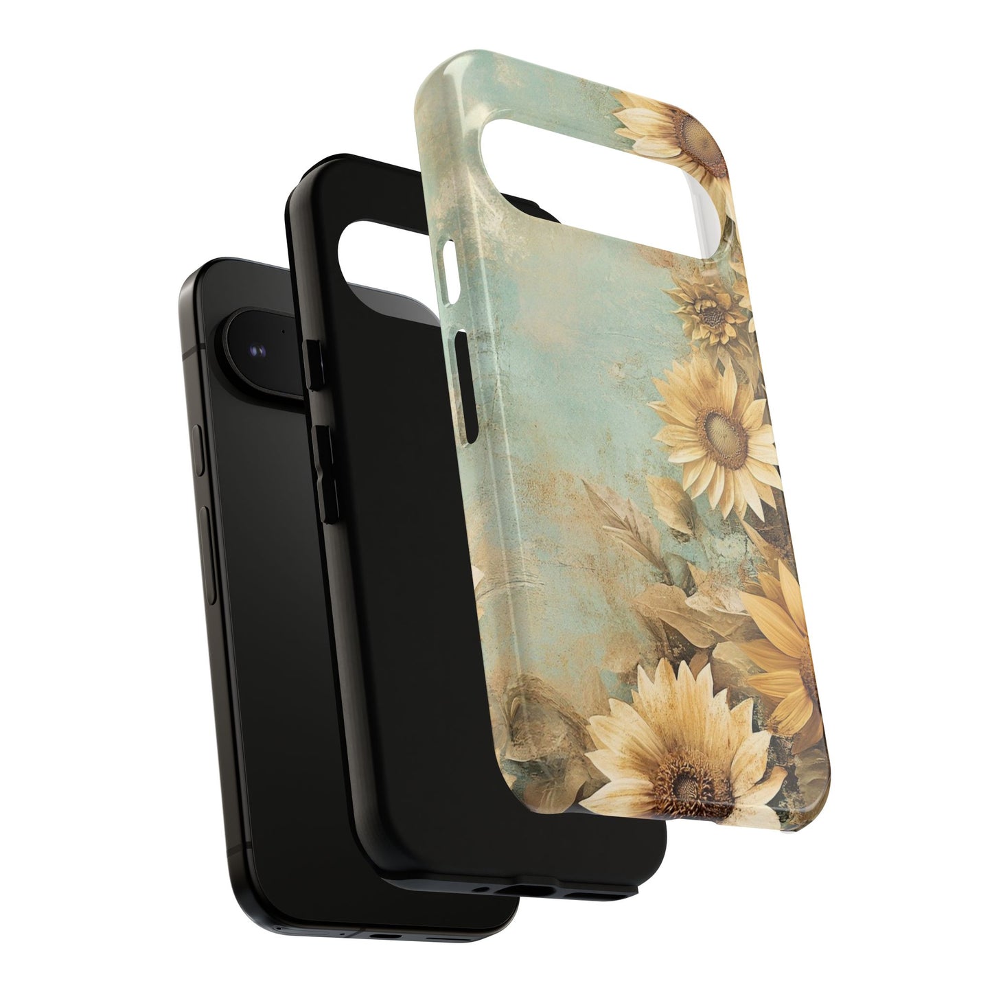 Sunflower Phone Case, Tough Shell Floral Cover, Nature Inspired Gift, Durable Protective Case, Perfect for Spring and Summer
