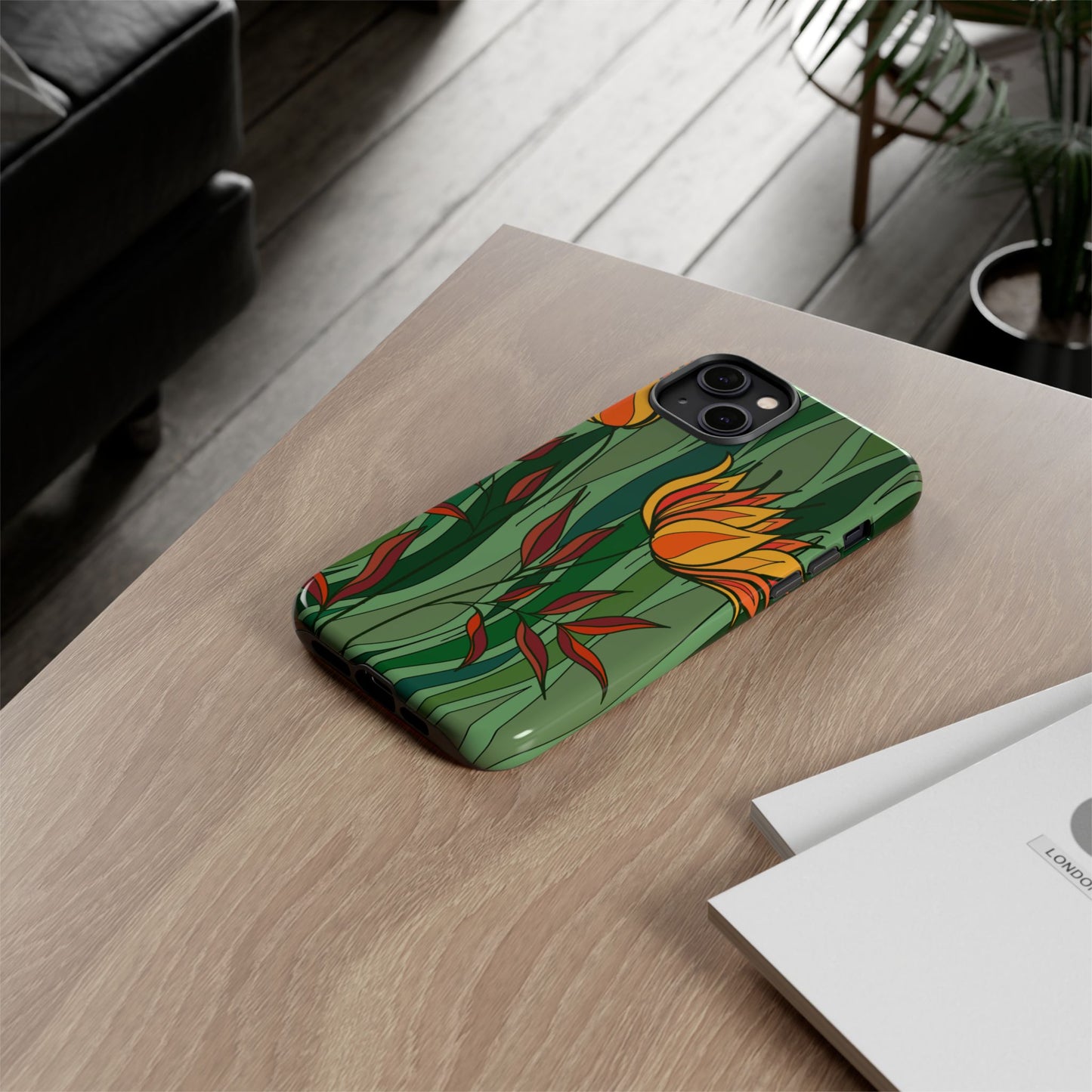 Vibrant Floral Phone Case, Nature-Inspired Tough Case, Eco-Friendly Cover, Unique Gift for Nature Lovers, Spring Decor