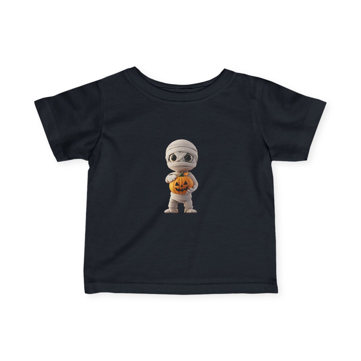 Cute Halloween Infant Tee with Mummy Design, Baby Shirt, Adorable Spooky Gift, Toddler Halloween Outfit, Pumpkin Tee for Kids