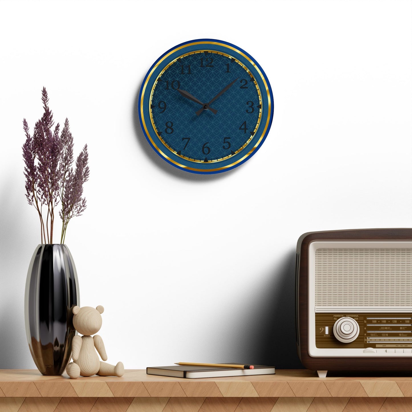 Elegant Acrylic Wall Clock, Stylish Home Decor, Modern Wall Art
