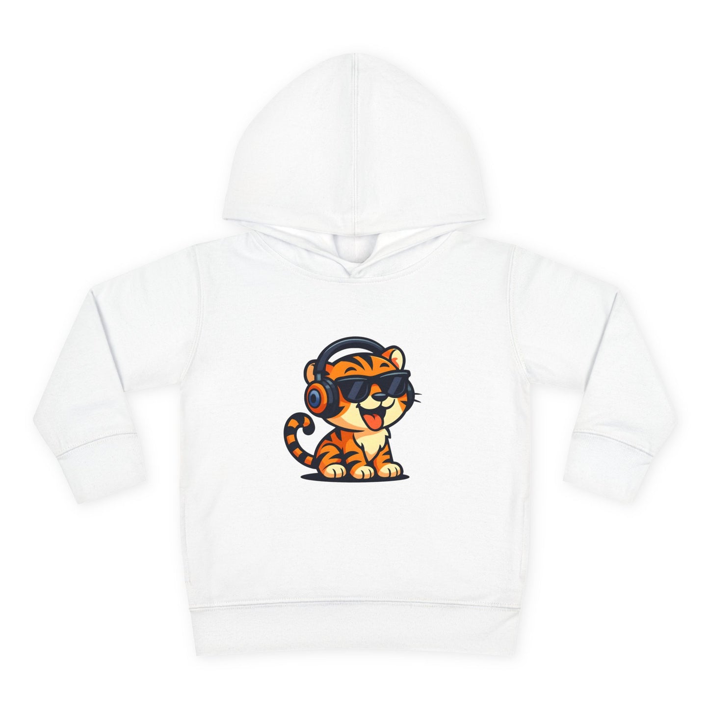 Toddler Cool Cat Fleece Hoodie - Fun Kids Apparel for Playtime, Birthday Gift, Nursery, Casual Wear, Music Lovers