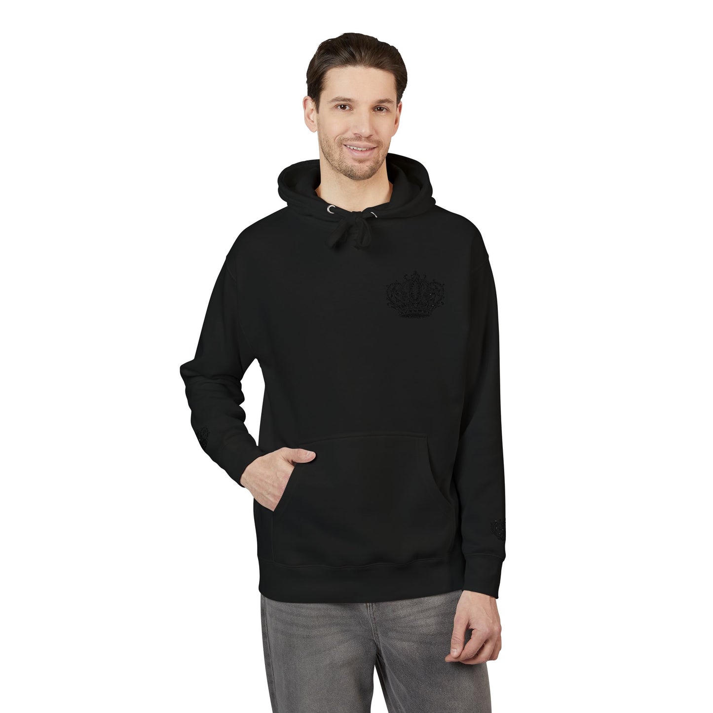 Crown Floral Unisex Fleece Hoodie | Cozy Streetwear, Perfect Gift for Him & Her, Autumn Fashion, Casual Wear, Trendy Outfit