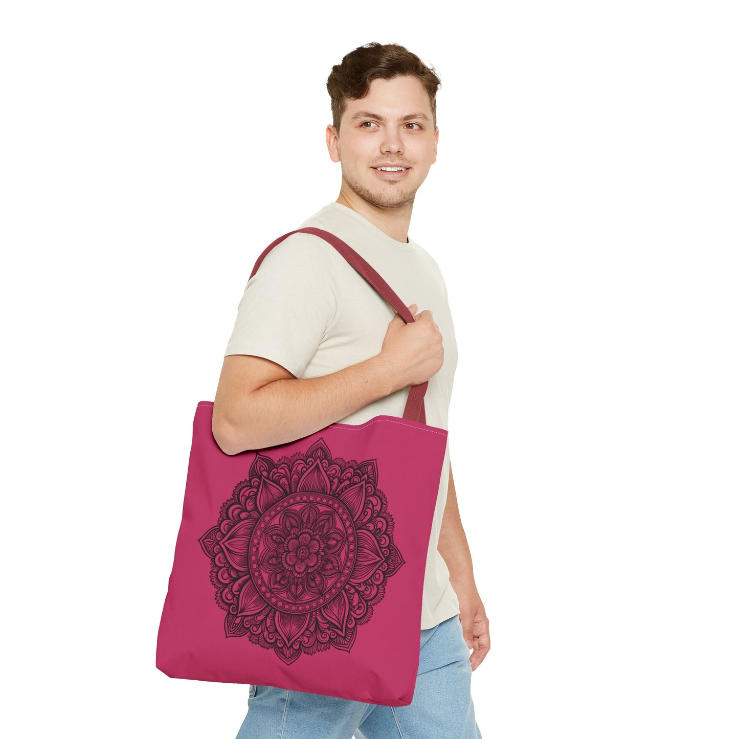 Mandala Tote Bag, Bohemian Style Bag, Eco-Friendly Shopping Bag, Gift for Her, Yoga Lover Tote
