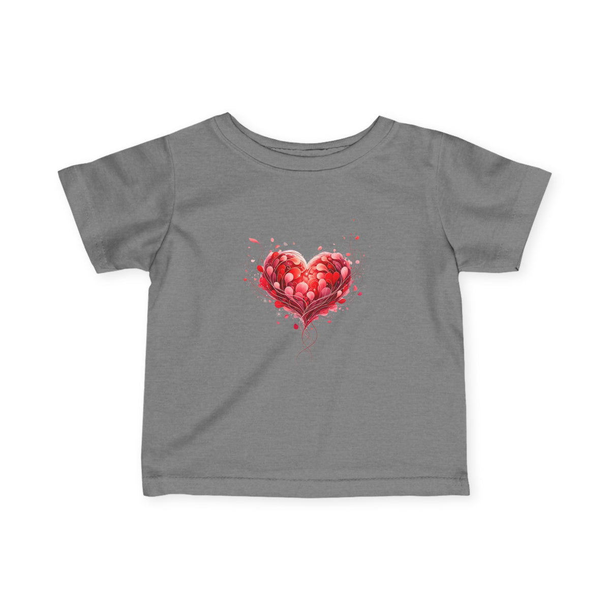 Infant Tee with Watercolor Heart – Baby Valentine Shirt