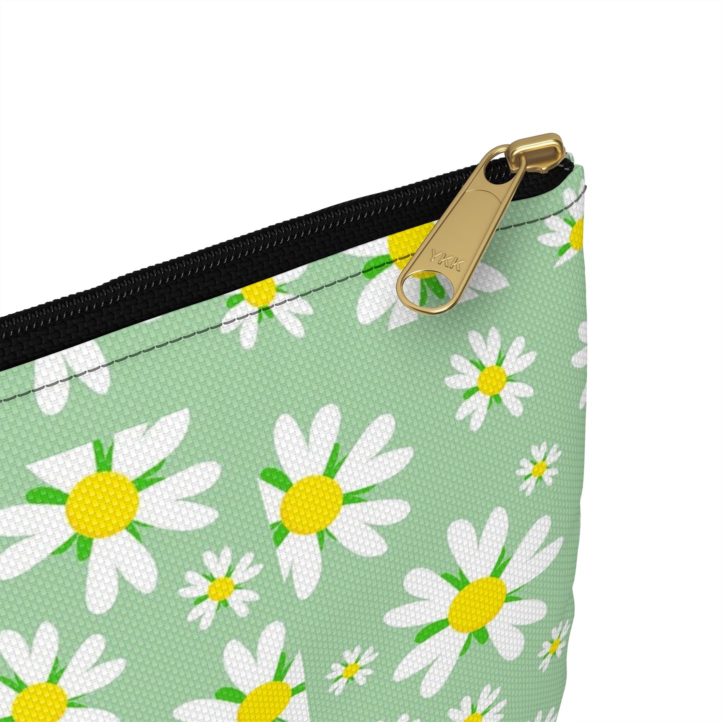 Floral Accessory Pouch for Organizing Essentials, Travel Makeup Bag, Spring Floral Zip Bag, Cute Gift for Women, Daisy Print Clutch