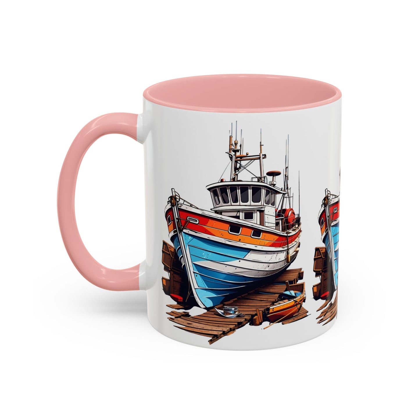 Nautical Accent Coffee Mug | Perfect for Boat Lovers, Sailor Gifts, Coastal Decor, Unique Gift Idea, Custom Artwork Mug
