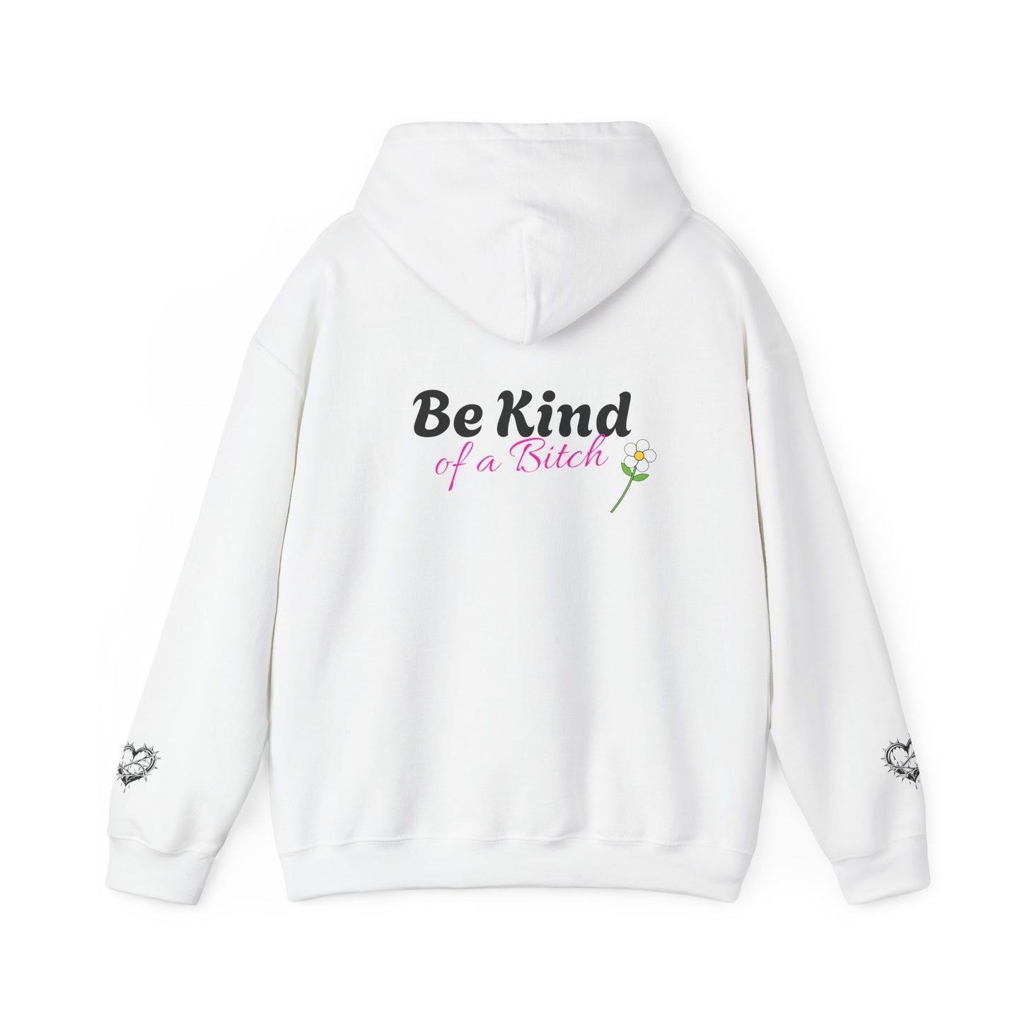 Chic Hooded Sweatshirt with Heart Design - Cozy Streetwear, Perfect Gift for Friends, Casual Style, Empowering Sayings, Unisex Fashion