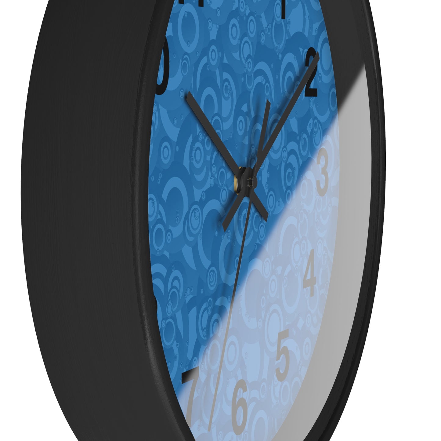 Modern Blue Pattern Wall Clock - Home Decor, Unique Timepiece, Gift Idea, Stylish Wall Art, Office Decor