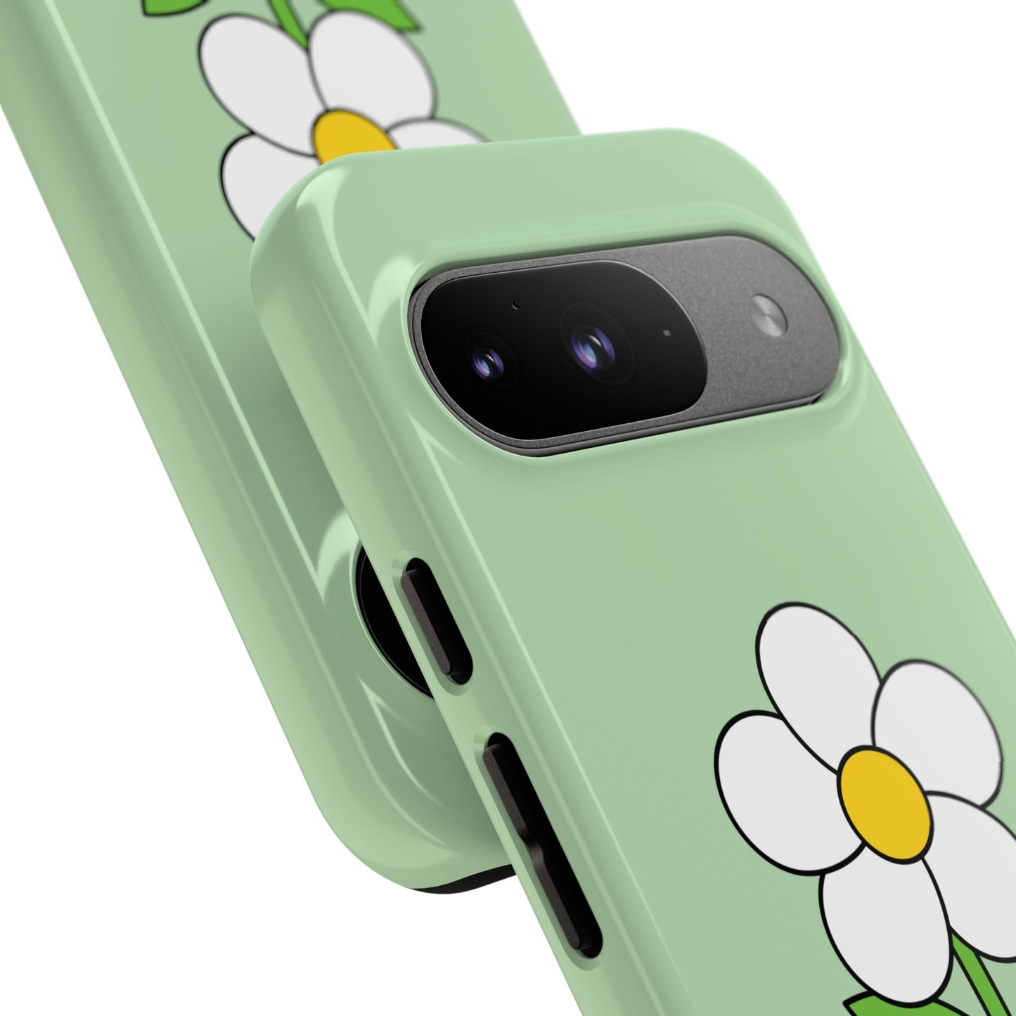 Floral Phone Case - Tough Cases for Nature Lovers, Cute Green Flower Design, iPhone Cover, Gift for Her, Spring Accessories