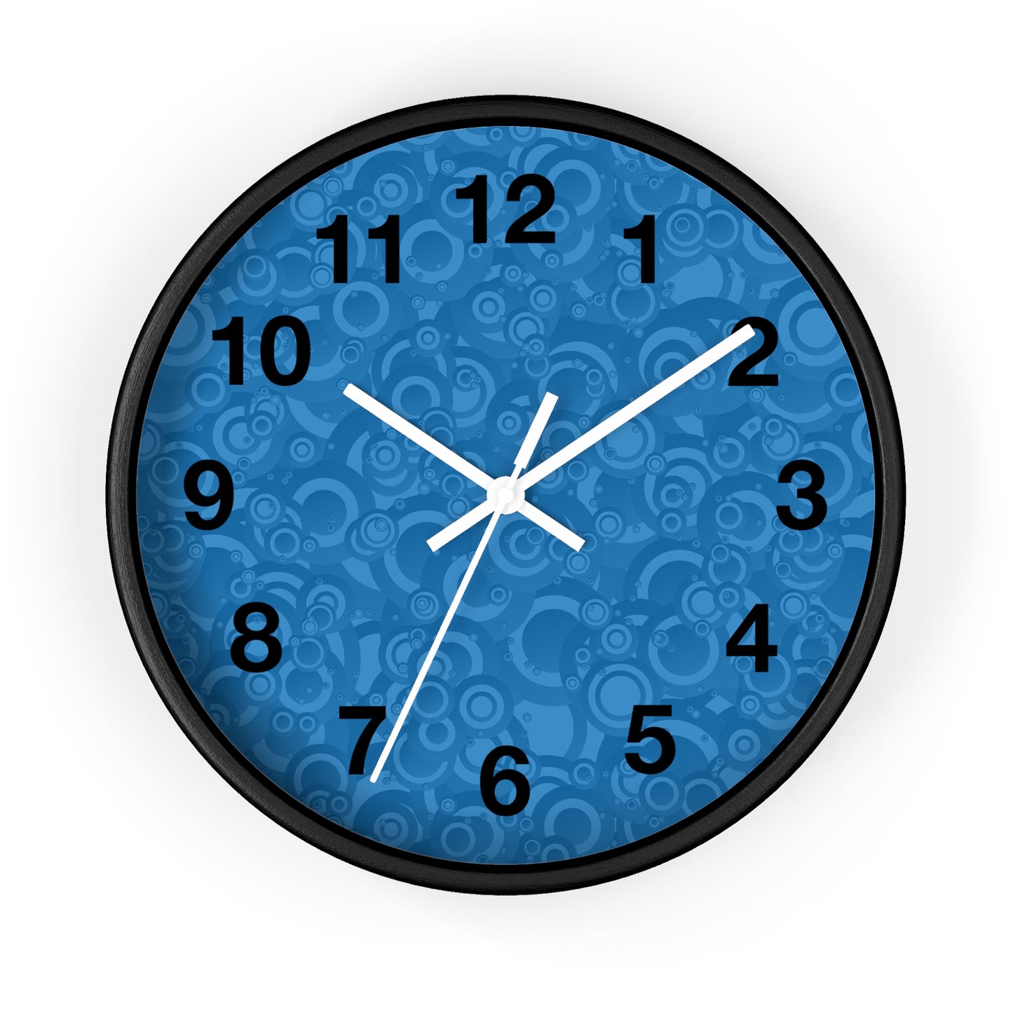 Modern Blue Pattern Wall Clock - Home Decor, Unique Timepiece, Gift Idea, Stylish Wall Art, Office Decor