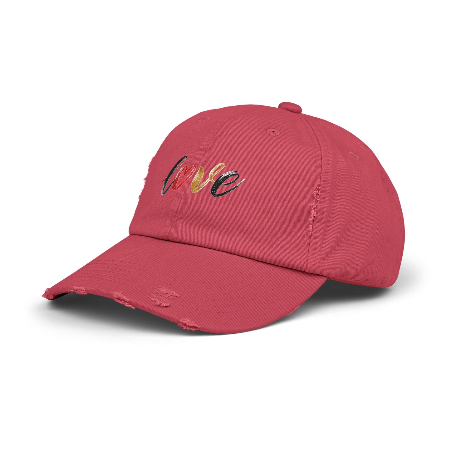 Distressed Love Cap - Casual Unisex Hat for Everyday Wear, Gift for Her, Summer Accessory, Trendy Streetwear, Distressed Cap