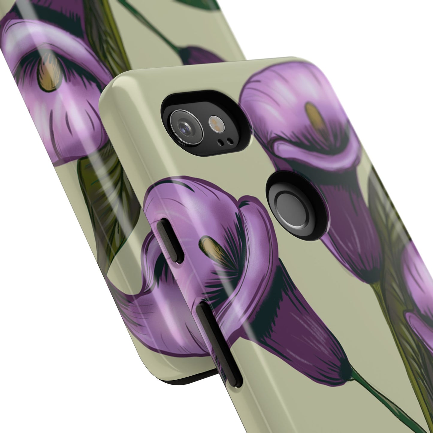 Floral Phone Case - Tough Cases, Purple Flower Design, Cell Phone Accessories, Gift for Her, Nature Lover Essentials