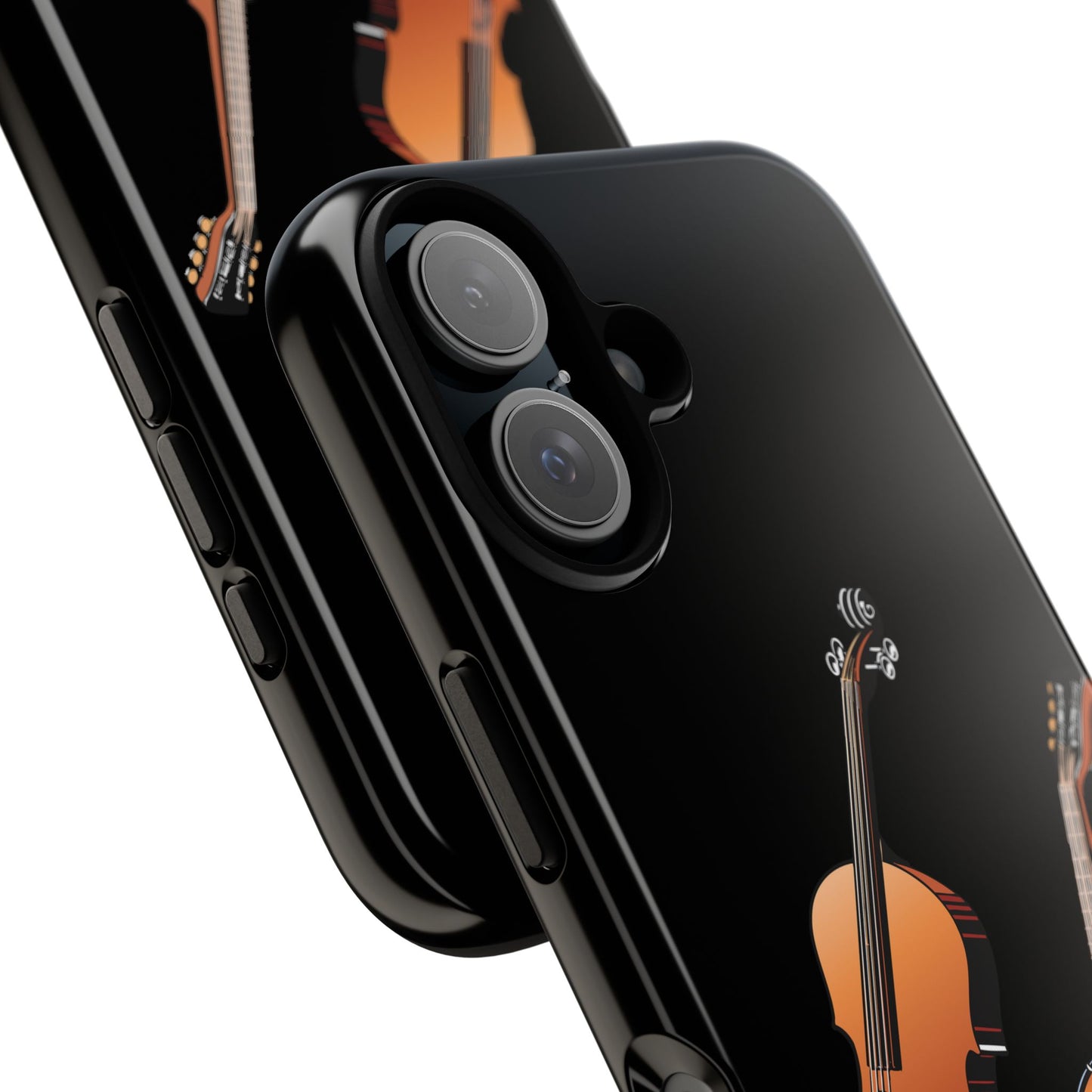 Musical Instrument Phone Case - Violin & Banjo Design, Music Lover Gift, Unique Phone Cover, Holiday Gift, Durable Tough Cases