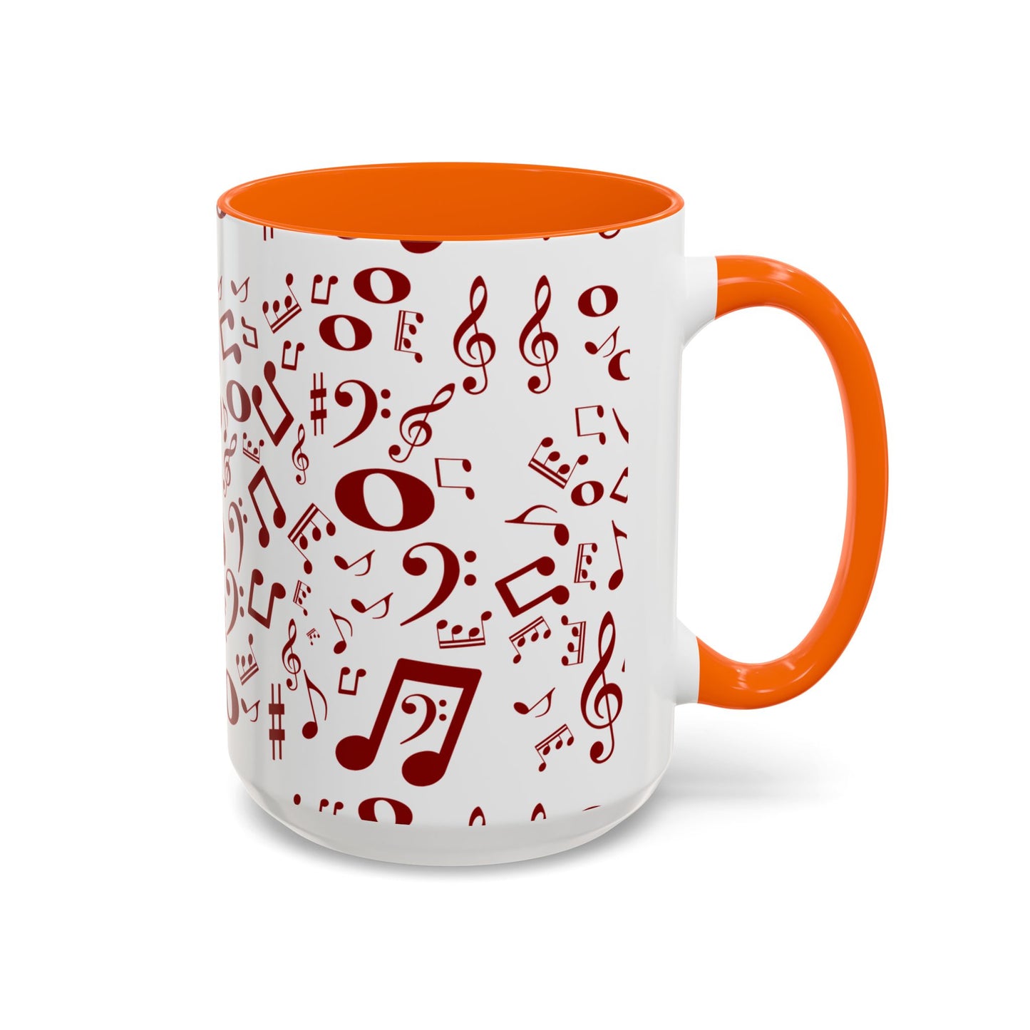 Accent Coffee Mug (11, 15oz) - Musical Notes