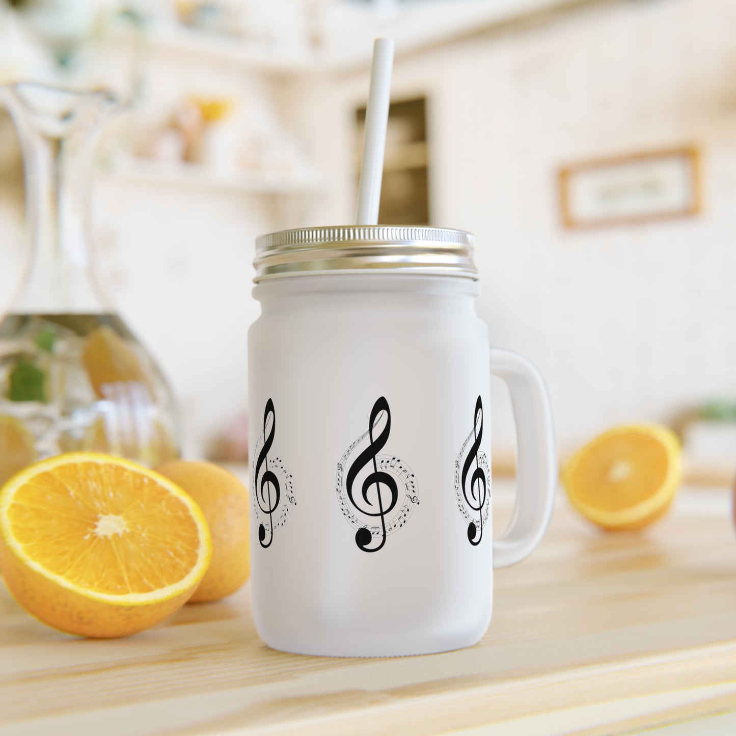 Musical Mason Jar Tumbler | BPA-Free Drinking Cup | Perfect Gift for Musicians, Weddings, Housewarmings, Music Lovers