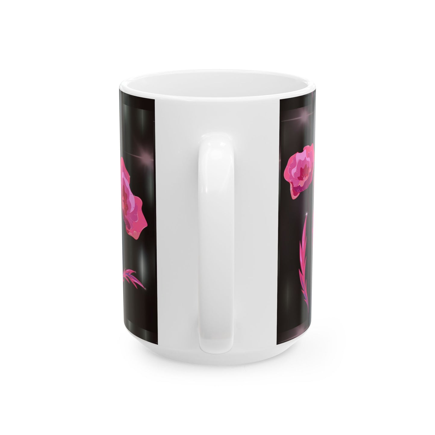 Floral Ceramic Mug with Pink Poppies, Coffee Mug, Gift for Her, Nature Lover's Cup, Home Decor, Tea Lover's Present