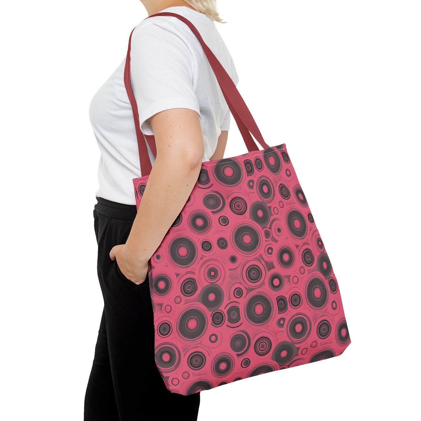 Colorful Retro Tote Bag, Stylish Beach Bag, Shopping Tote