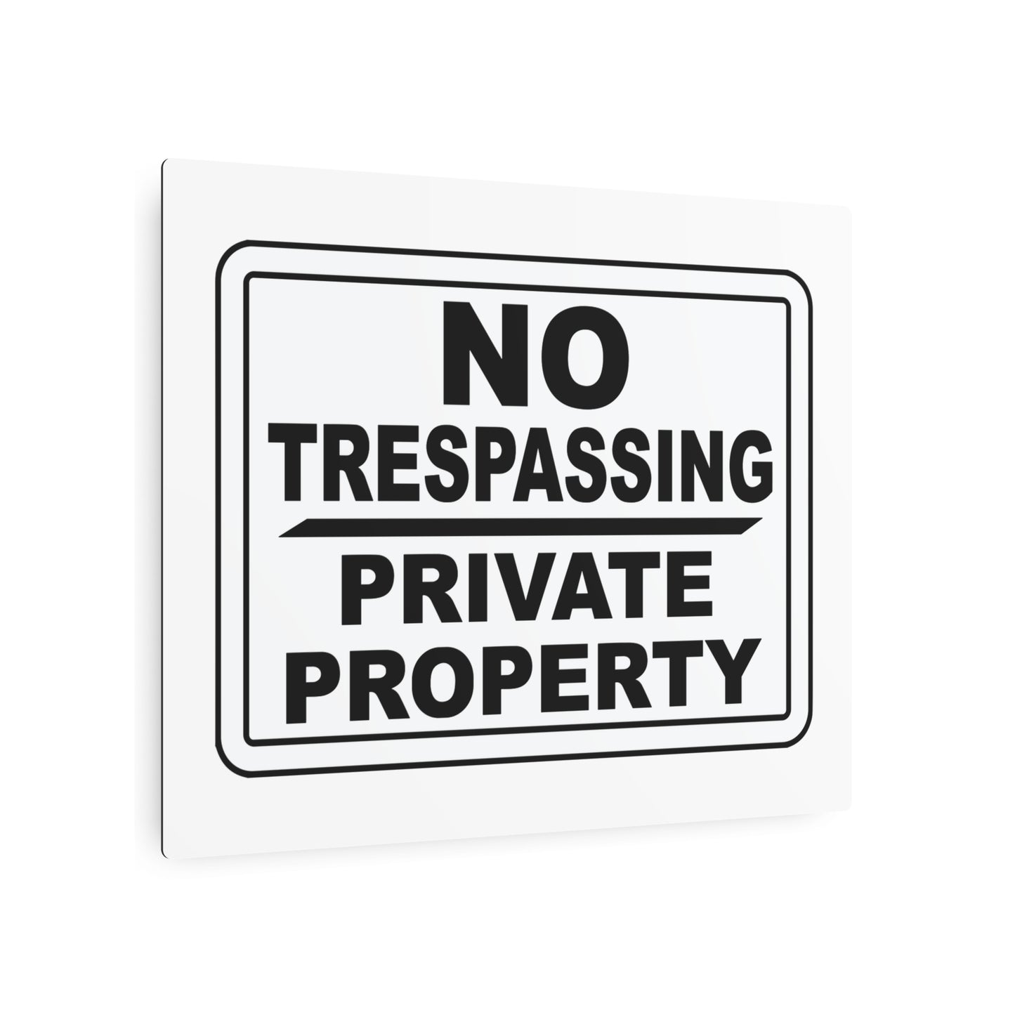 Metal Art Sign - 'No Trespassing' Decorative Home Security Sign, Rustic Home Decor, Yard Sign, Gift for New Homeowners, Protection Sign