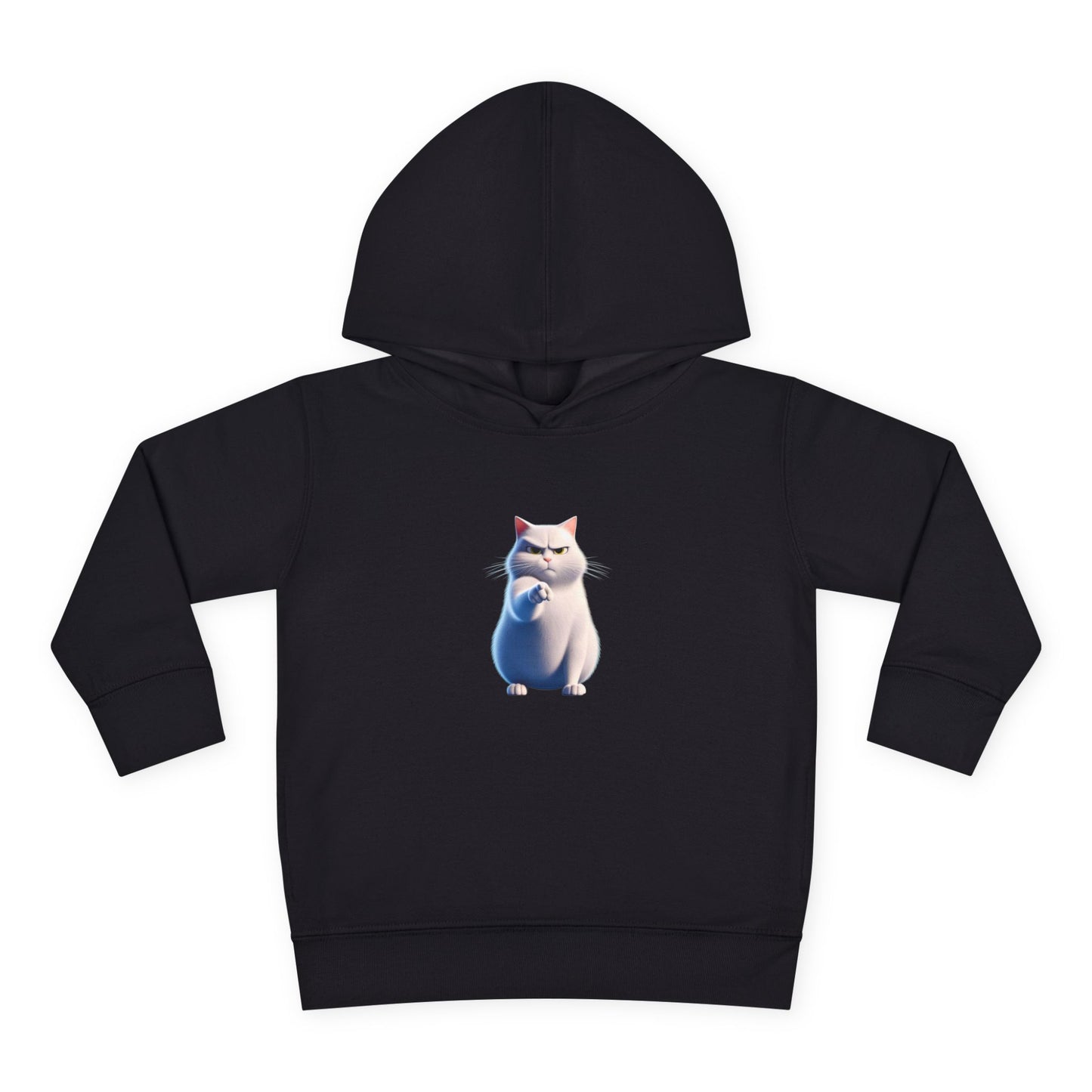 Cute Cat Toddler Hoodie, Fleece Pullover, Kids Sweatshirt, Birthday Gift, Animal Lover Apparel, Cozy Kids Clothing
