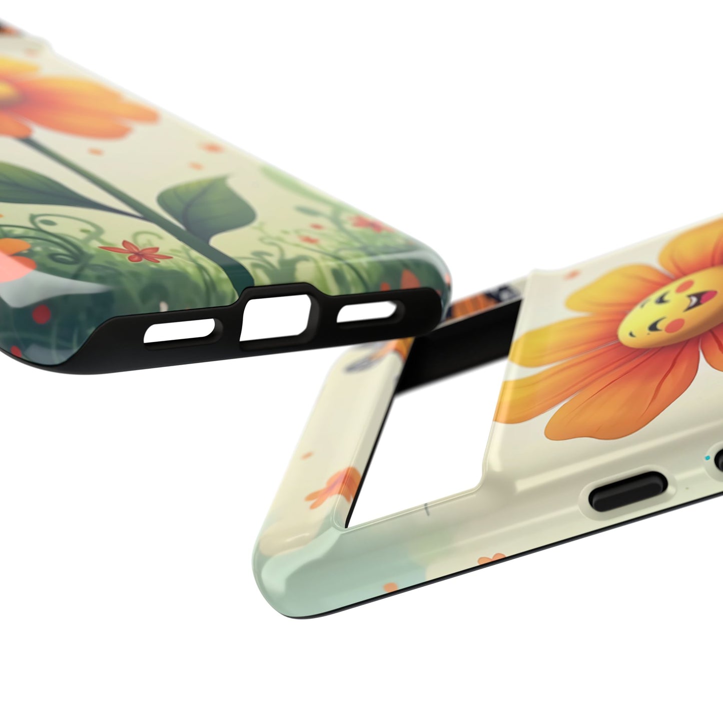 Floral Phone Case with Butterfly Design, Cute Flower Phone Cover for Nature Lovers, Eco-Friendly Gift, Spring Vibes, Birthday Present