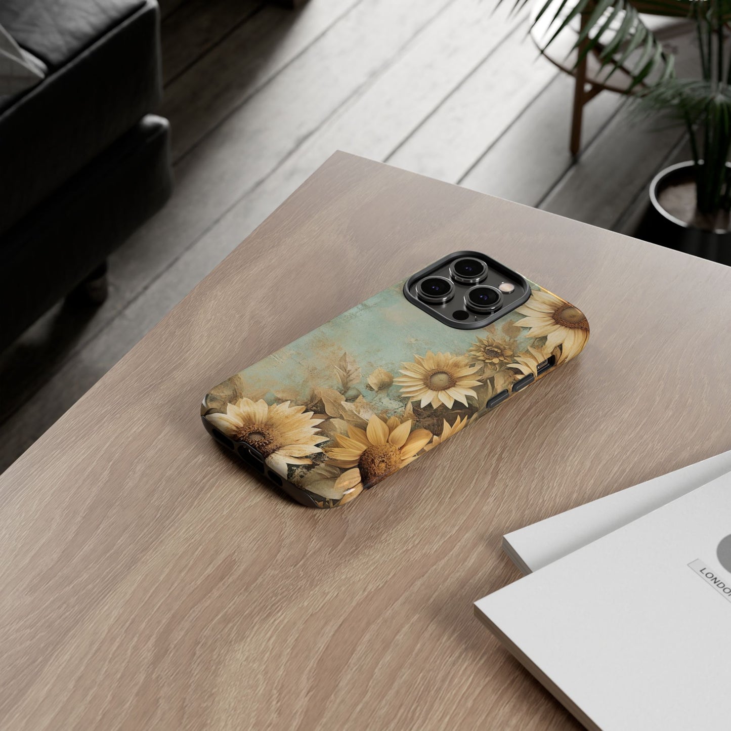 Sunflower Phone Case, Tough Shell Floral Cover, Nature Inspired Gift, Durable Protective Case, Perfect for Spring and Summer