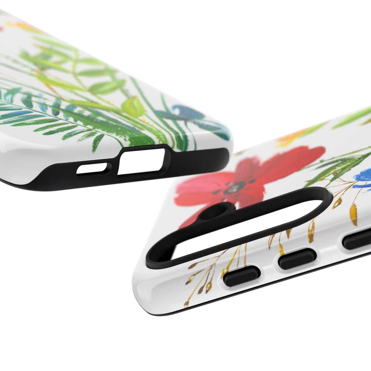 Floral Watercolor Tough Phone Case — Wildflower Bouquet Protective Cover