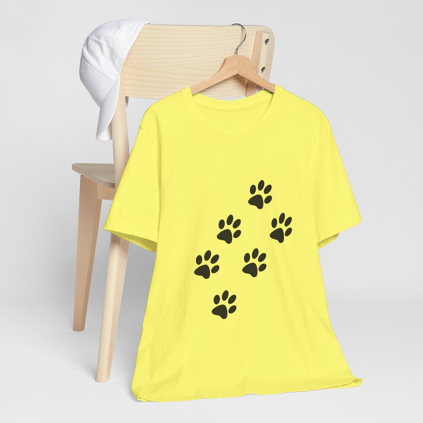 Paw Print Short Sleeve Tee | Unisex Animal Lover Shirt, Pet Owner Gift, Casual Wear, Gifts for Dog Lovers, Comfortable T-Shirt