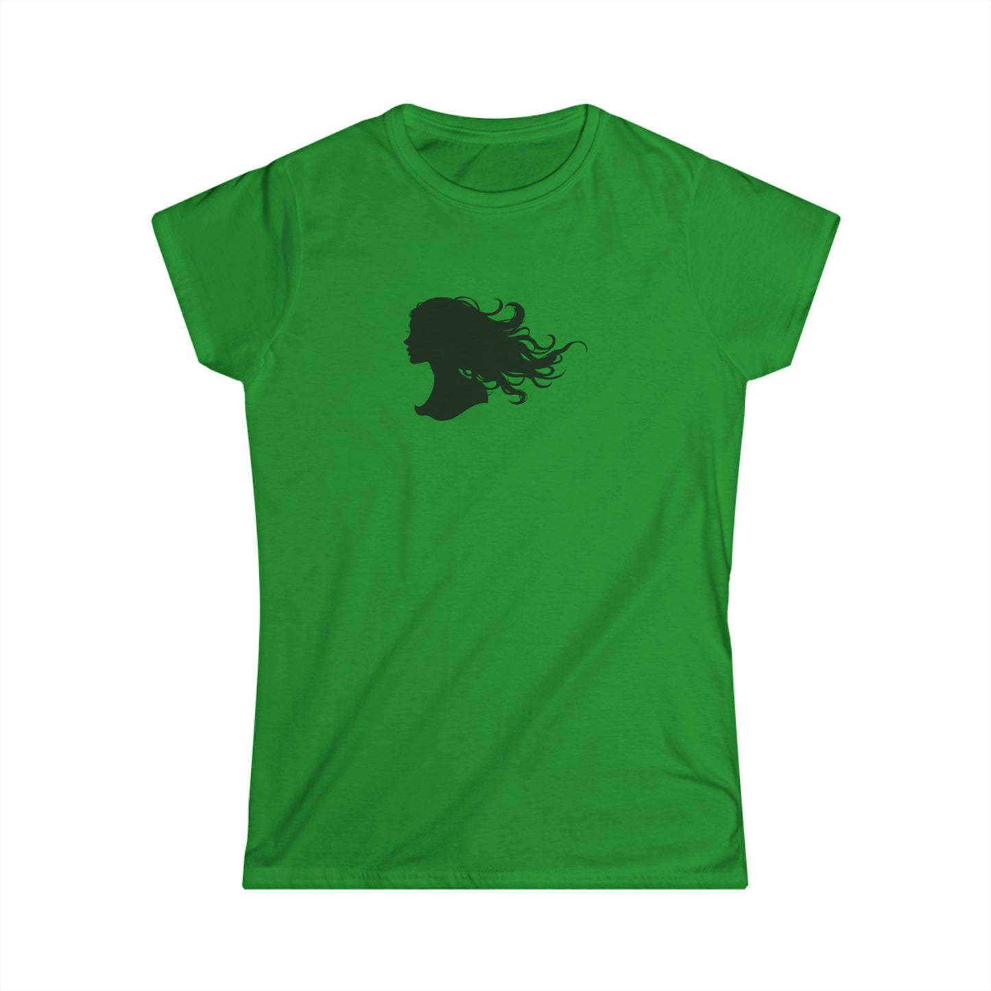 Elegant Silhouette Women's Softstyle Tee, Fashion T-Shirt, Gift for Her, Casual Wear, Creative Graphic Tee