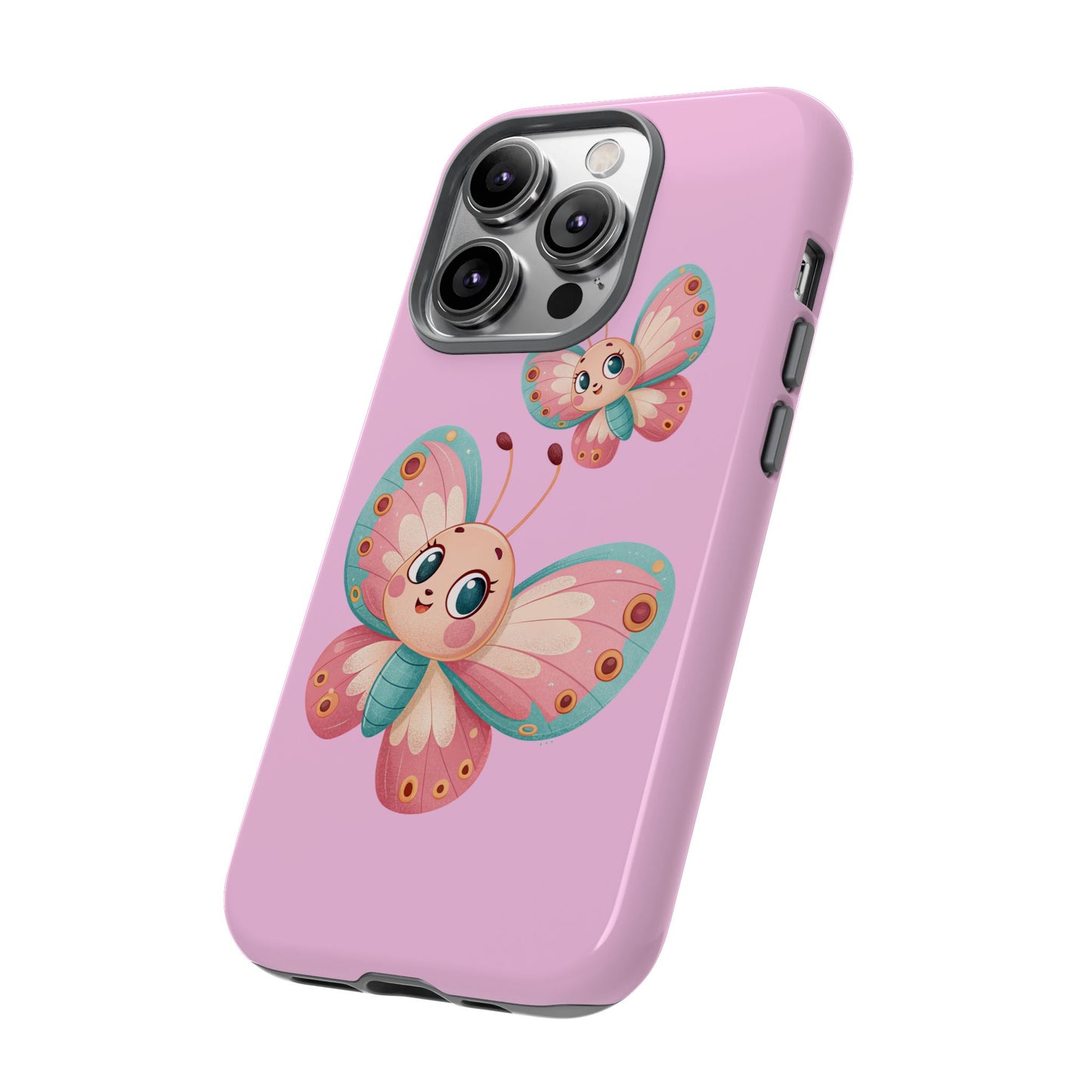 Cute Butterfly Phone Case, Tough Phone Cover, Girly Phone Accessory, Unique Gift for Her, Kids Phone Case, Floral Design Case