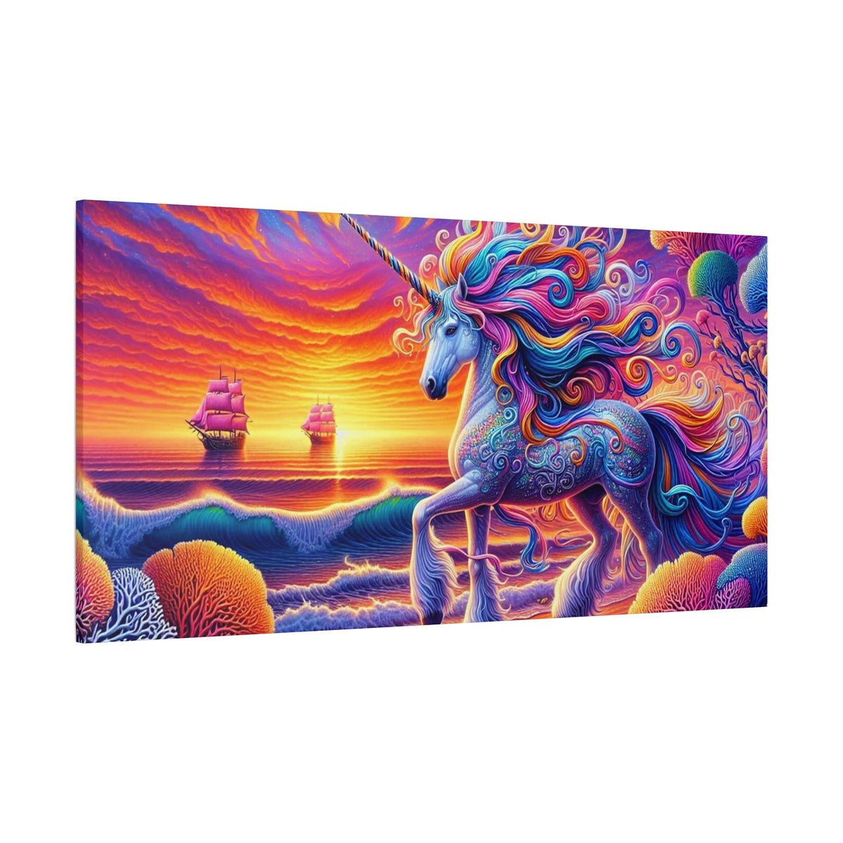 Matte Canvas, Stretched, 1.25" Unicorn